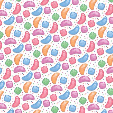 Şeker pembe yeşil renk ile Seamless Modeli