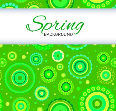 Kartpostal yeşil seamless modeli ile.