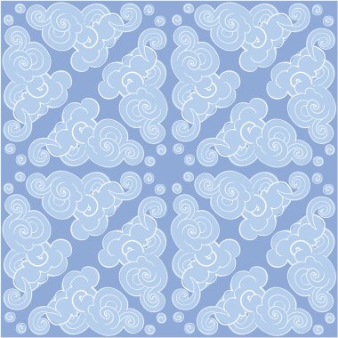 Desen stilize wuth bulutlar