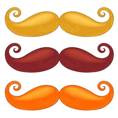 Bıyıklar resimde kümesi.