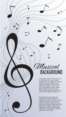 geometrik arka plan müzik notlar ve anahtar.