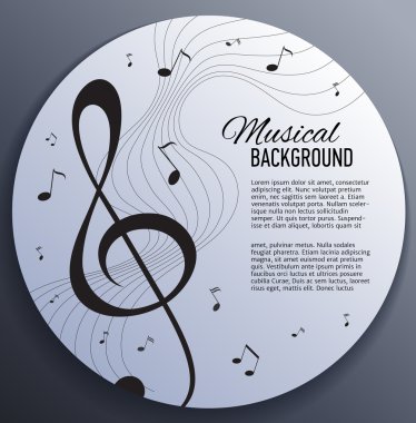 geometrik arka plan müzik notlar ve anahtar.