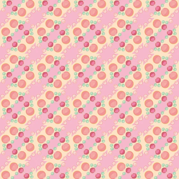 Seamless pattern of pink  colored buttons — Stock Vector
