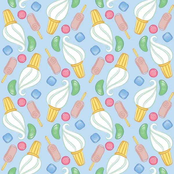 Seamless pattern with ice-cream