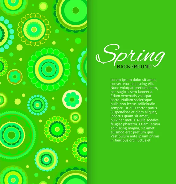 Carte postale avec motif vert sans couture . — Image vectorielle