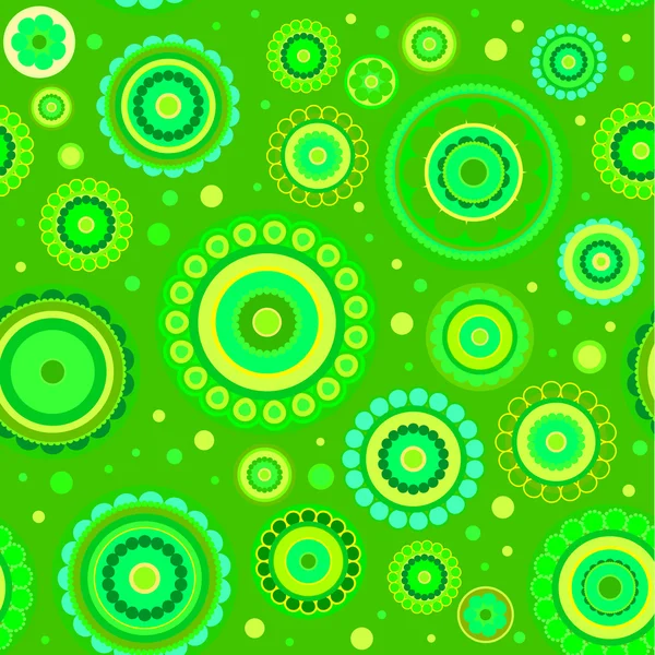 Carte postale avec motif vert sans couture . — Image vectorielle