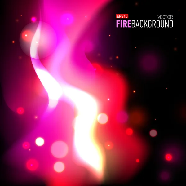 Rosa abstrakter Hintergrund mit Feuer zur Präsentation — Stockvektor