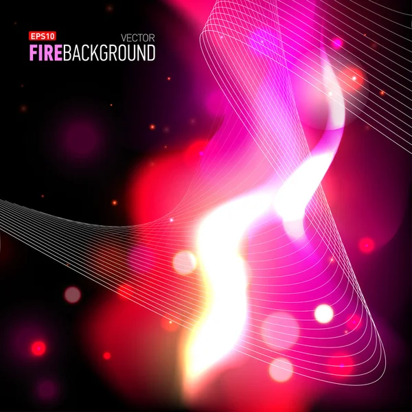 Pink Abstract background with fire for presentation — Stock Vector