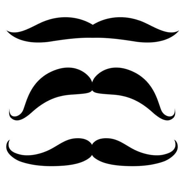 Set of mustaches  illustration. — Stock Vector