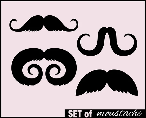 Set of mustaches  illustration. — Stock Vector