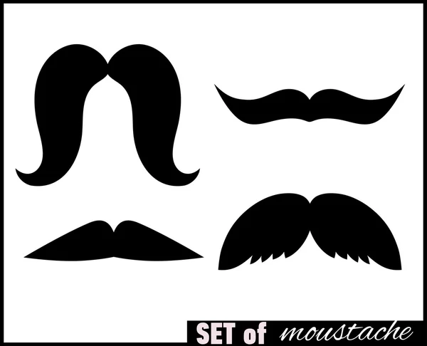 Set of mustaches  illustration. — Stock Vector