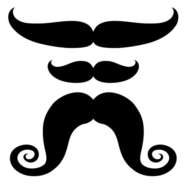 Set of mustaches  illustration. — Stock Vector