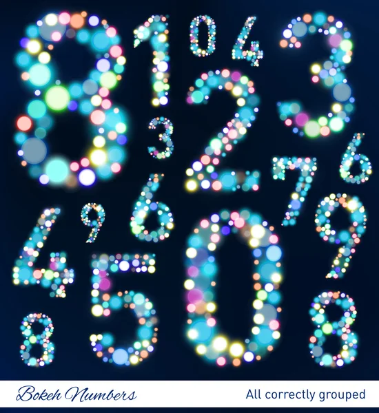 Arka plan numaraları bokeh ışıklar ile
