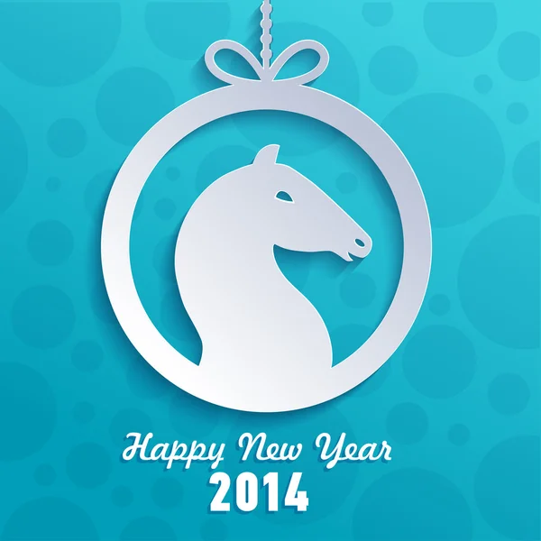 Novoroční přání na rok koně. — Stockový vektor