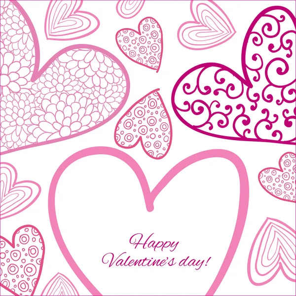 Happy Valentine Day Card. — Stock Vector