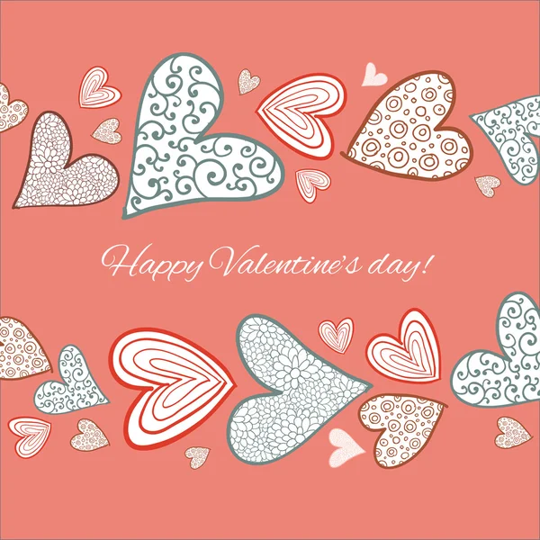 Happy Valentine Day Card. — Stock Vector