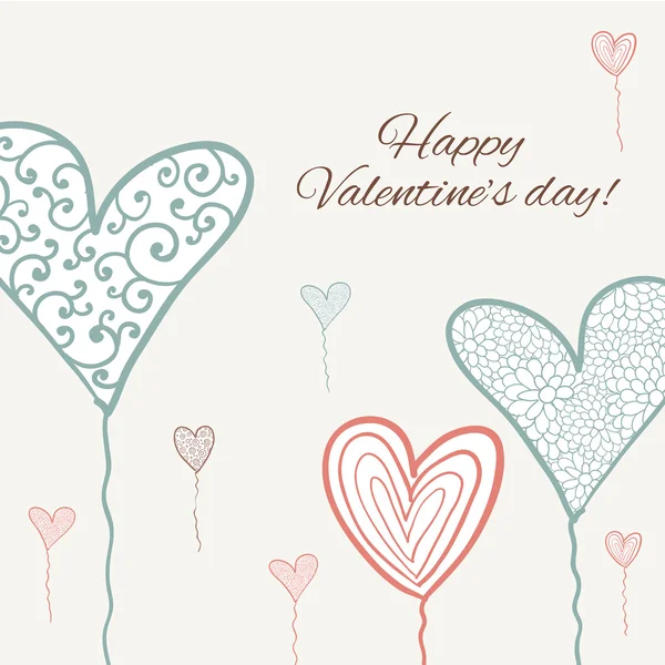 Happy Valentine Day Card. — Stock Vector