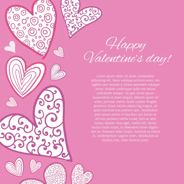 Happy Valentine Day Card. — Stock Vector