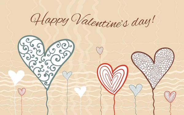 Feliz tarjeta de San Valentín. — Vector de stock