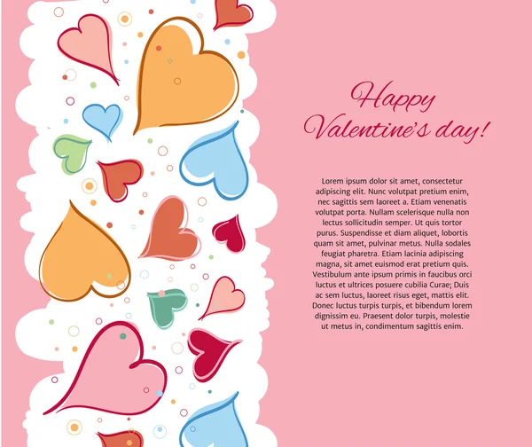 Happy Valentine Day Karte. — Stockvektor