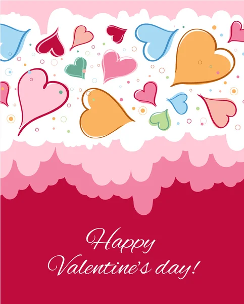 Happy Valentine Day Card. — Stock Vector