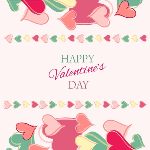 Happy Valentine Day Karte. — Stockvektor