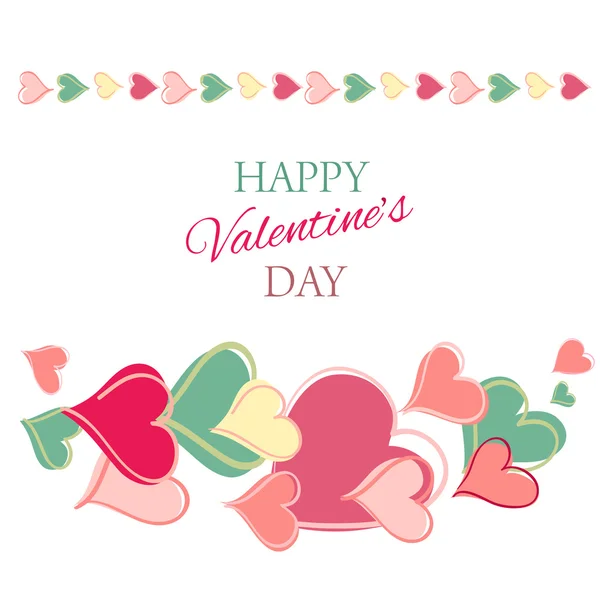 Happy Valentine Day Card. — Stock Vector