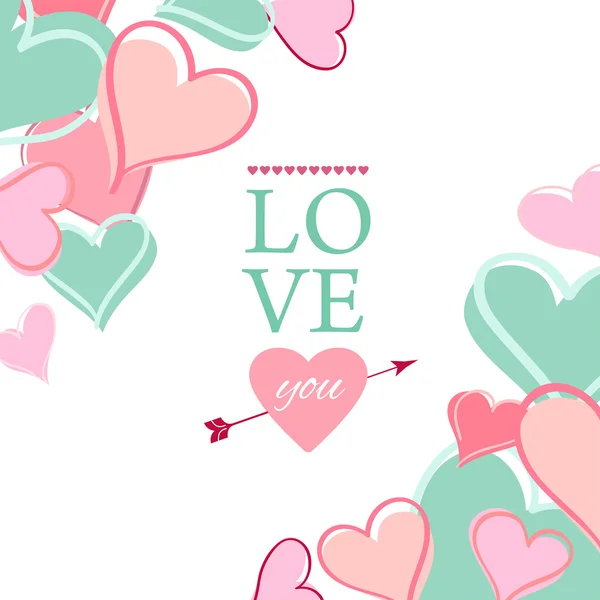 Post card for Valentines day — Stock Vector