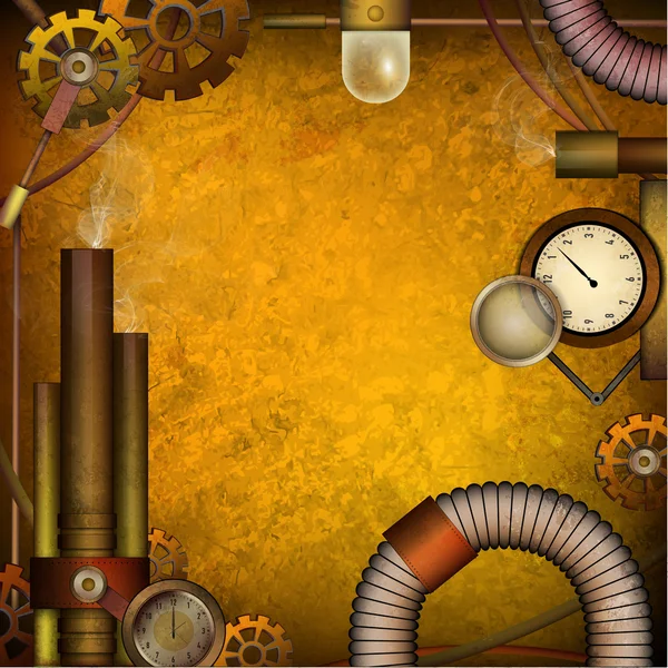 Steam Punk Textur Hintergrund — Stockvektor