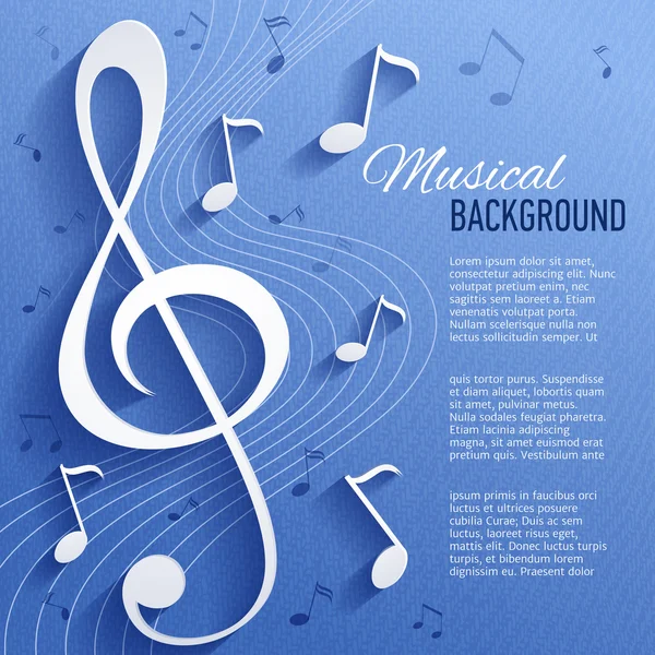 Kağıt arka plan ile müzik notlar