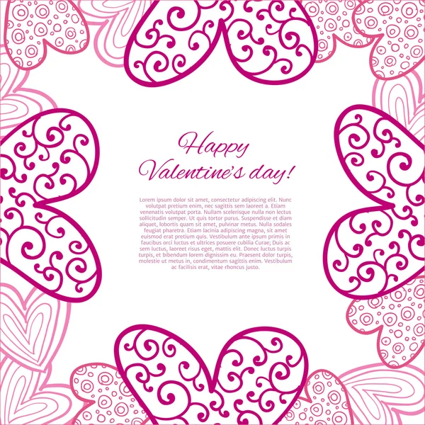 Happy Valentine Day Card. — Stock Vector