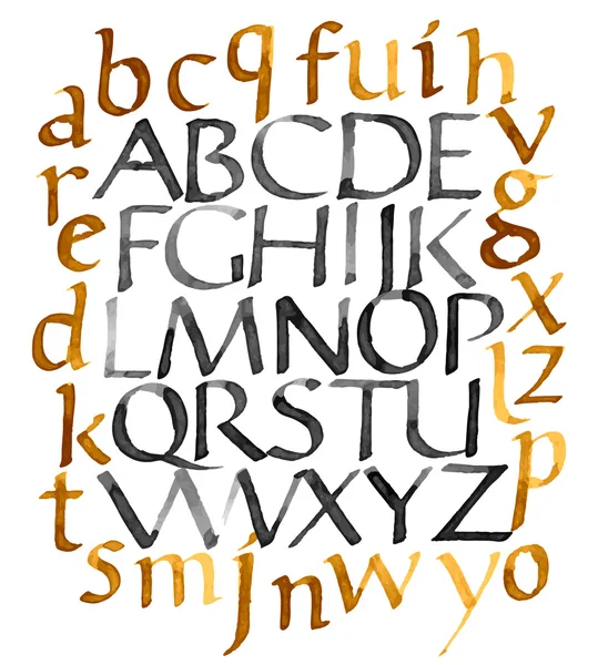 Lettres alphabets majuscules et minuscules . — Image vectorielle