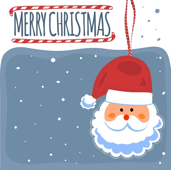 Feliz cartão postal de Natal com Santa Cláusula . —  Vetores de Stock