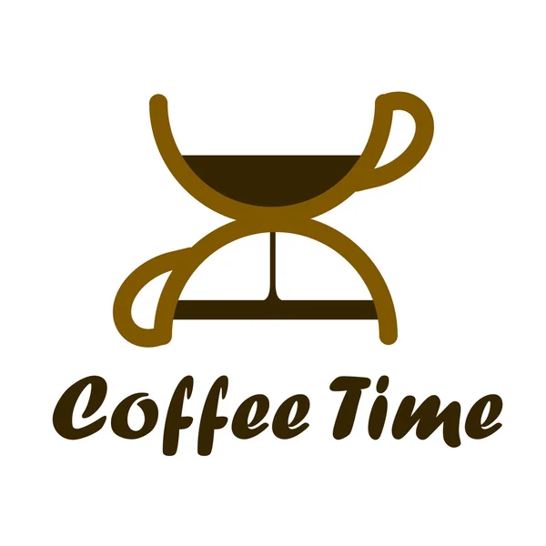 Logo für die Kaffeezeit. — Stockvektor