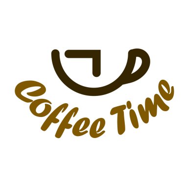 Kahve saati logosu tasarımı.