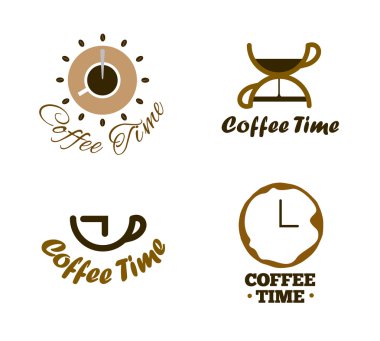 Kahve zaman logo tasarım.