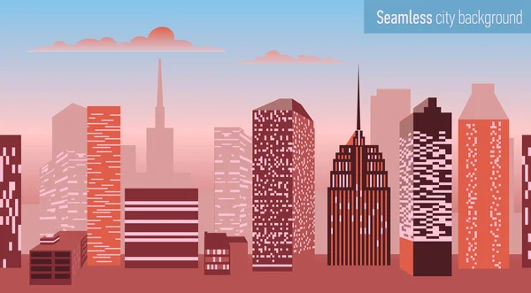 Seamless pattern with architectural building.