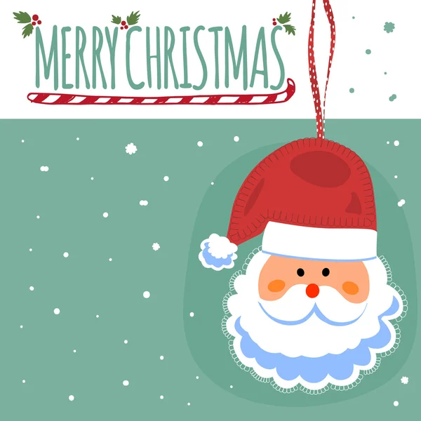 Feliz cartão postal de Natal com Santa Cláusula . —  Vetores de Stock