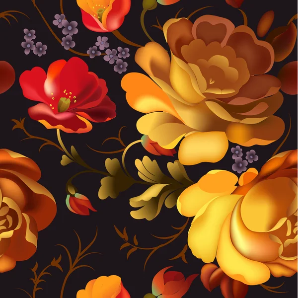 Rus Zhostovo tarzı seamless modeli.