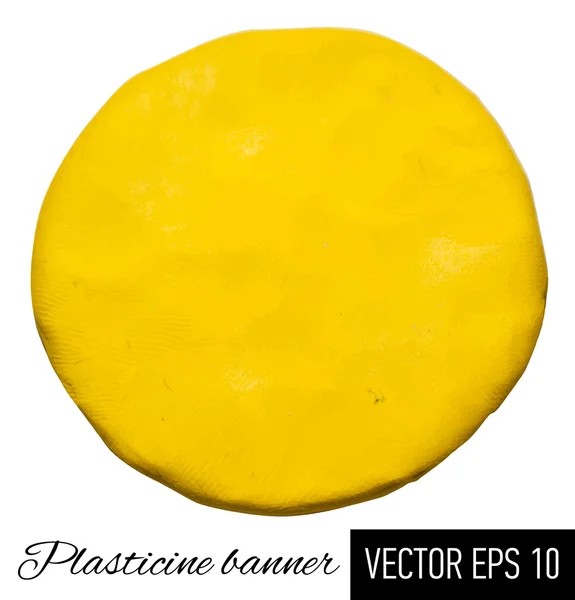 Banner de plastilina. Ilustración vectorial — Archivo Imágenes Vectoriales