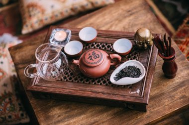 Geleneksel Çin Oolong çay seremonisi süreci