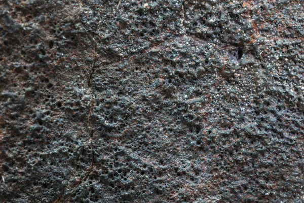 Macro Foto Della Crosta Fusione Una Condrite Meteorite Pezzo Roccia — Foto Stock