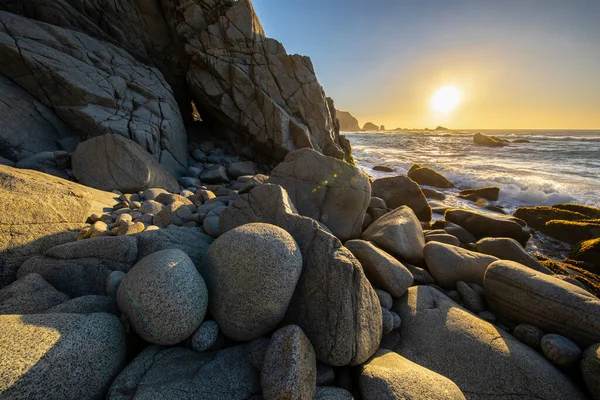 Topocalma Plage Incroyable Avec Des Paysages Sauvages Face Océan Pacifique — Photo