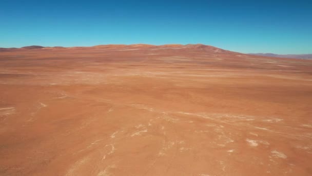 Panoramatický Výhled Poušť Atacama Slunečného Dne — Stock video