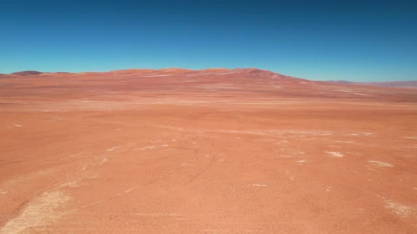Panoramisch Uitzicht Atacama Woestijn Zonnige Dag — Stockvideo