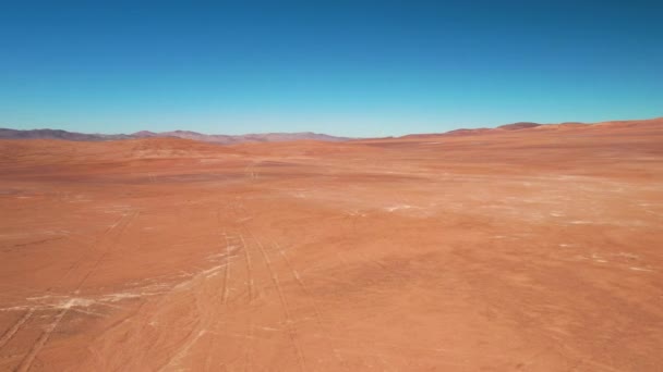 Vista Panorámica Del Desierto Atacama Día Soleado — Vídeo de stock