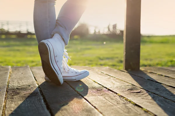 Eğitmenler bacaklarda kadın