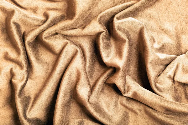 Golden Velvet Fabric Background — Stock Photo, Image