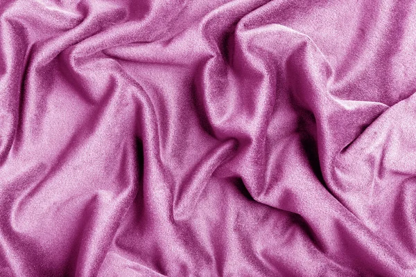 Tecido Veludo Dobrado Rosa Como Fundo — Fotografia de Stock