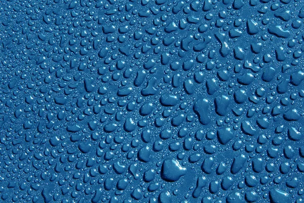 Drops Water Blue Background — Stock Photo, Image